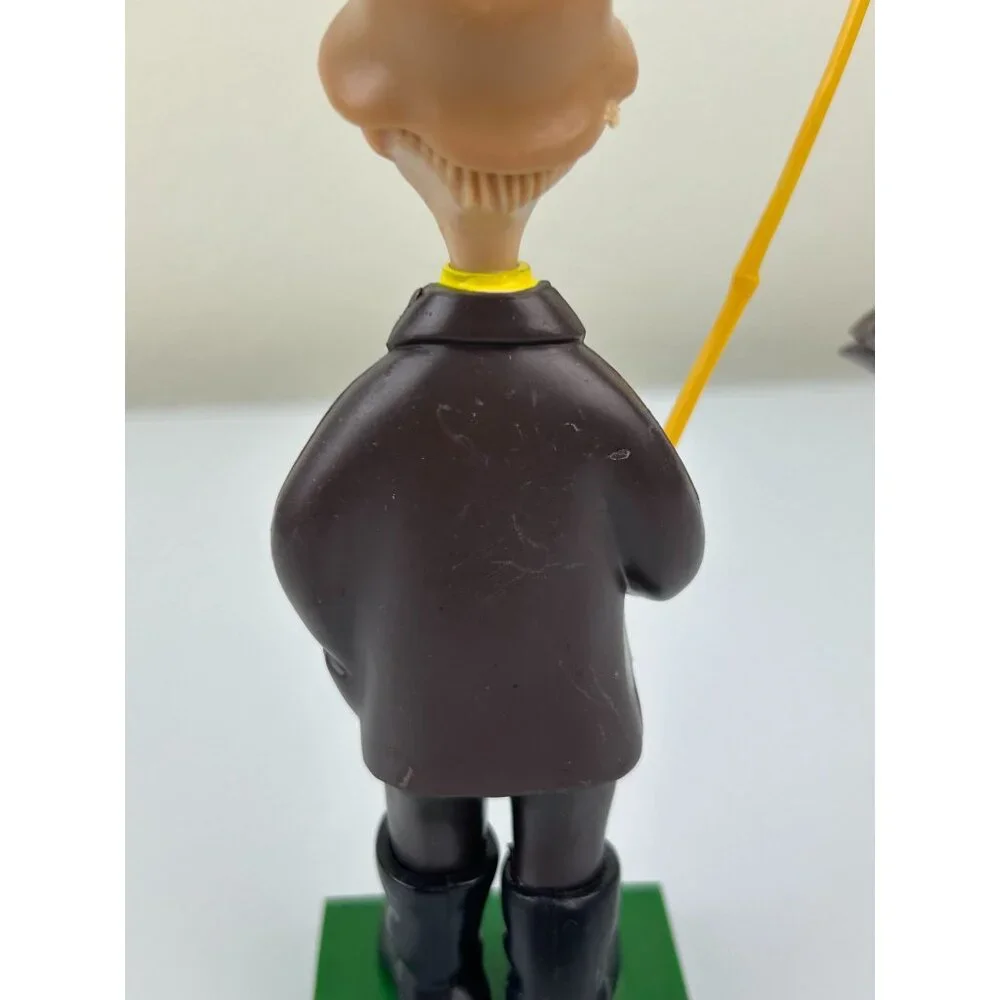 Wilton Cake Topper Old Man Fishing Pole Boot Vintage Made in Hong Kong Plastic